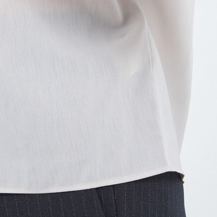 シルバーライン 【SL/長袖】バンドカラー比翼仕様/ベージュ/「ストレッチ」「通気性」「吸水・速乾」 茶淡色