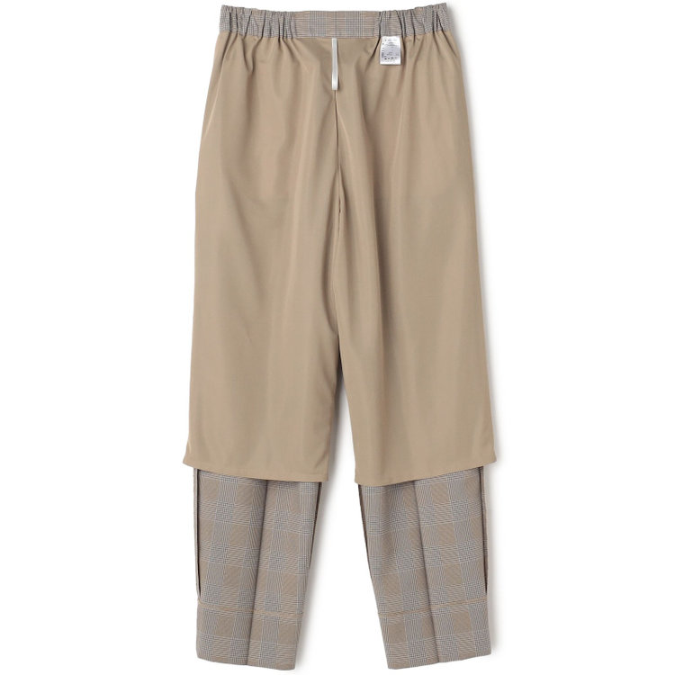 シルバーライン 【SL】【年間】テーパードパンツ/ベージュ×チェック/ウォッシャブル 茶中間