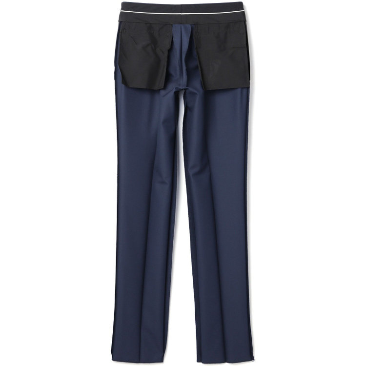 SUIT SELECT　アウトレット 【WEB限定/OUTLET/汚れ・キズ等有】【SLIM TAPERED_2】【年間】2釦シングルリバーシブルスリーピーススーツ 0タック/ネイビー/NEW ZEALAND WOOL MIX/※裾上げ必要 紺中間