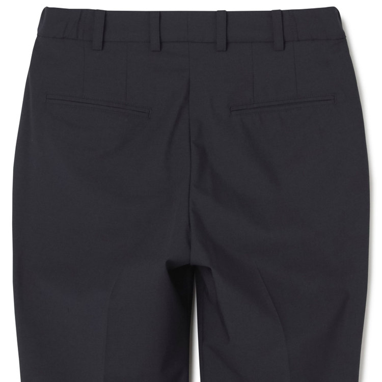 ブラックライン 【就活.】【年間】【BL】ストレートパンツ/ネイビー/ウエストシャーリング/ウォッシャブル＆ストレッチ/裾上げ必要 紺中間