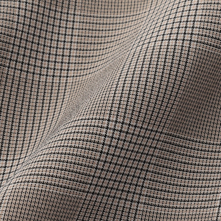 シルバーライン 【SL】【年間】テーパードパンツ/ベージュ×チェック/ウォッシャブル 茶中間