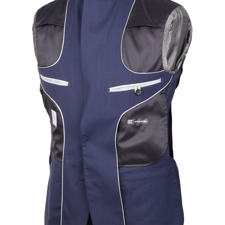 スーツセレクト 【発送在庫あり】【CLASSICO TAPERED】【年間】2釦シングルスーツ 1タック/ネイビー/NEW ZEALAND WOOL SUPER170'S ネイビー系(紺)