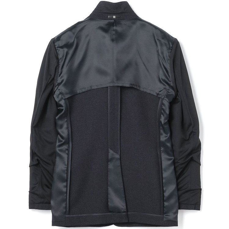 ブラックライン 【SLIM TAPERED_2】【秋冬】2釦シングルスリーピーススーツ 0タック/ネイビー×ドビー/ウエストシャーリング/4S SUSTAINABILITY&ECOLOGY FABRIC/※パンツ裾上げ済仕様 紺濃色