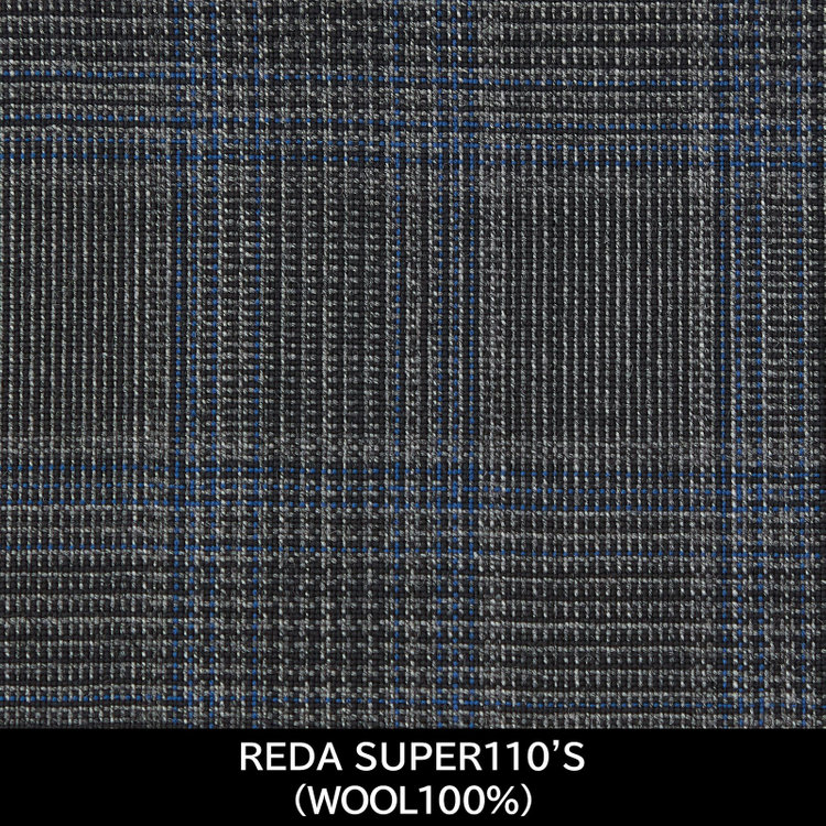 スーツセレクト 【国内縫製】【MEN'S】【パターンオーダー】【SLIM TAPERED】【春夏】スーツ/グレー×チェック/REDA SUPER110'S (WOOL100%) グレー系(灰)
