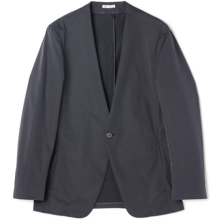スーツセレクト 【WEB限定/OUTLET】【発送在庫あり】【RBC】【年間】ノーカラー1釦ジャケット/ネイビー/LIMONTAEAST fabrics designed in italy/MB×SUIT SELECT ネイビー系(紺)