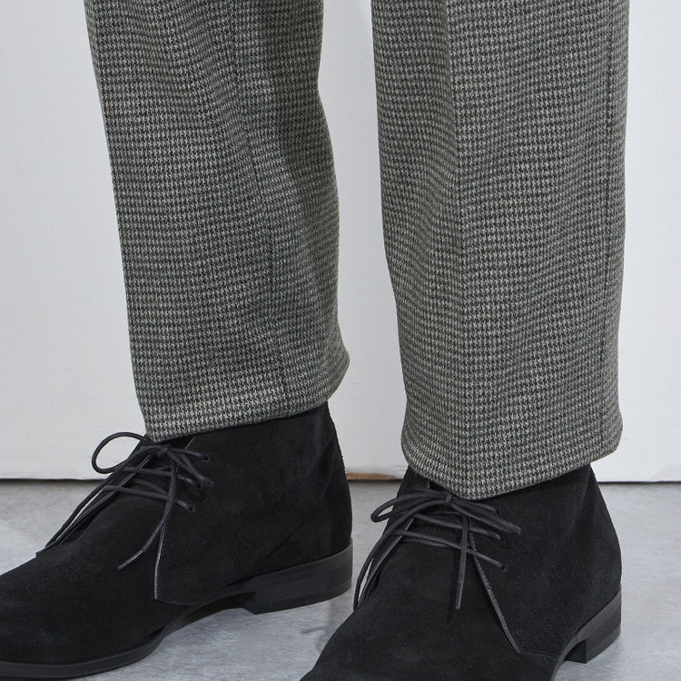 シルバーライン 【5DAYS CLOSET】【RBC】【秋冬】1タックテーパードパンツ/グレー×チェック/ウエストムーブ/※裾上げ必要 グレー中間