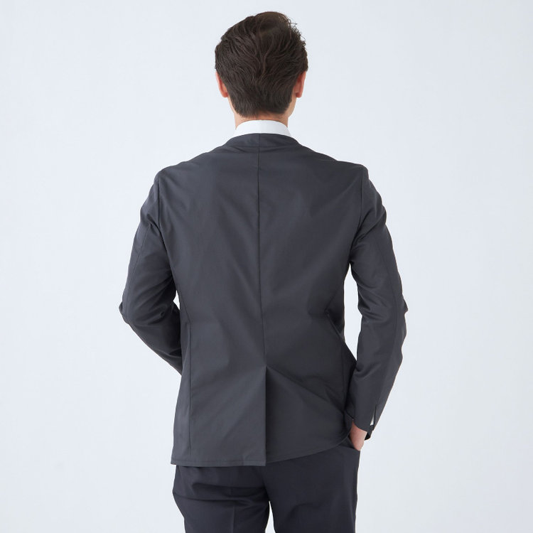 スーツセレクト 【WEB限定/OUTLET】【発送在庫あり】【RBC】【年間】ノーカラー1釦ジャケット/ネイビー/LIMONTAEAST fabrics designed in italy/MB×SUIT SELECT ネイビー系(紺)