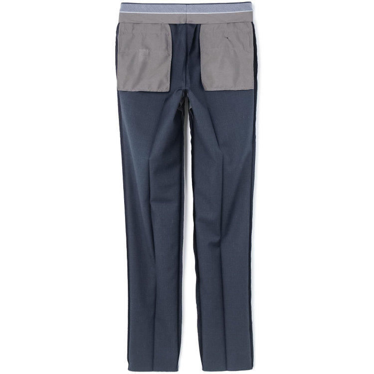 シルバーライン 【CLASSICO TAPERED】【春夏】3釦段返りシングルスーツ 2タック/ネイビー×チェック/NEW ZEALAND WOOL MIX/※裾上げ必要 紺中間