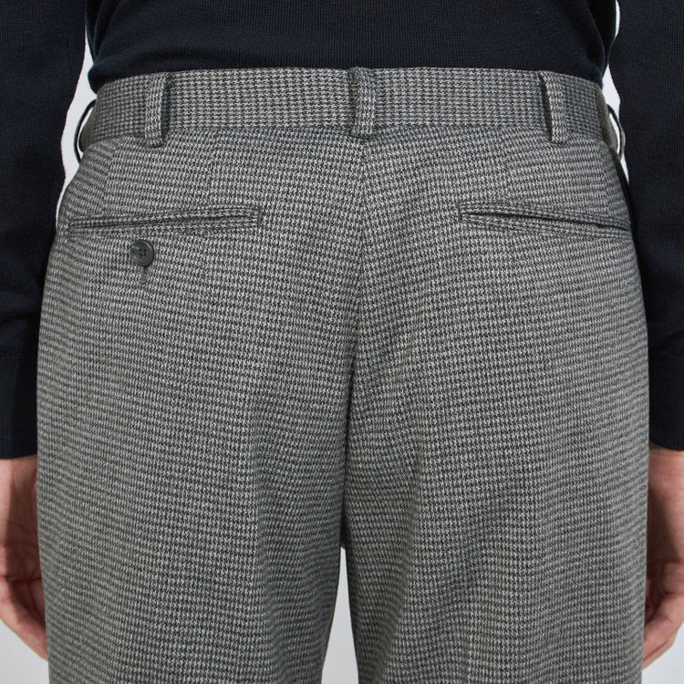 シルバーライン 【5DAYS CLOSET】【RBC】【秋冬】1タックテーパードパンツ/グレー×チェック/ウエストムーブ/※裾上げ必要 グレー中間