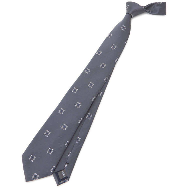 シルバーライン 【SILVER LINE】シルク小紋ネクタイ 8.0cm幅/グレー その他