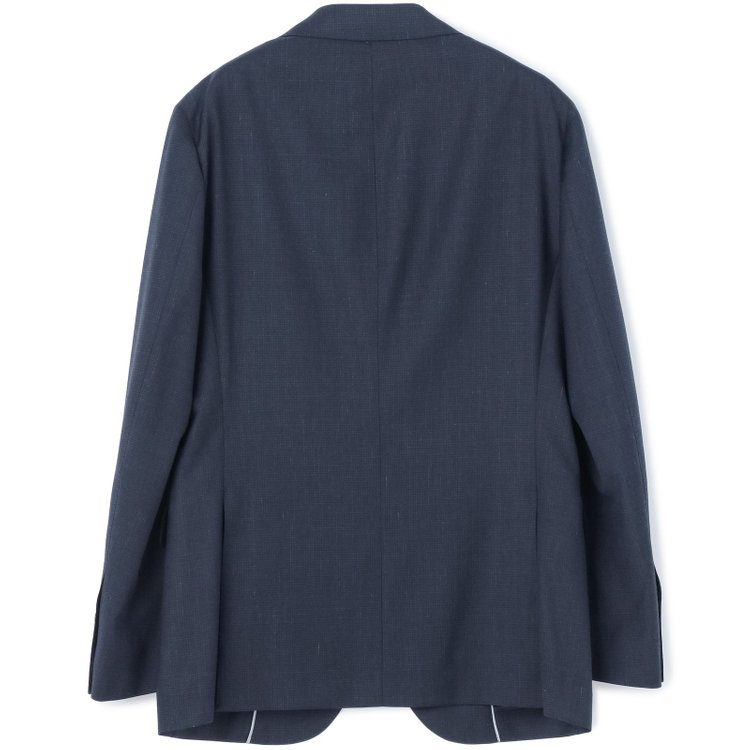 シルバーライン 【CLASSICO TAPERED】【春夏】3釦段返りシングルスーツ 2タック/ネイビー×チェック/NEW ZEALAND WOOL MIX/※裾上げ必要 紺中間