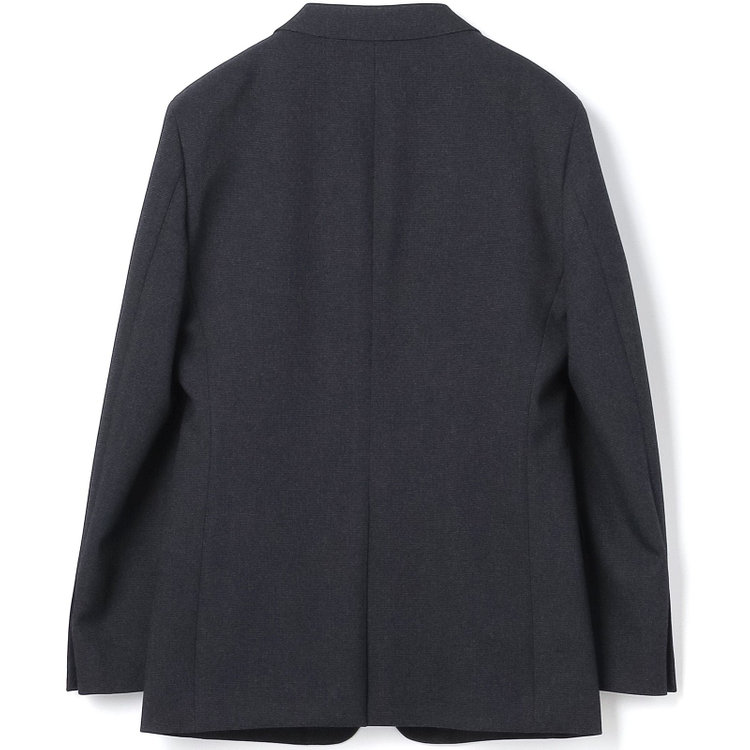 ブラックライン 【SLIM TAPERED_2】【秋冬】2釦シングルスリーピーススーツ 0タック/ネイビー×ドビー/ウエストシャーリング/4S SUSTAINABILITY&ECOLOGY FABRIC/※パンツ裾上げ済仕様 紺濃色