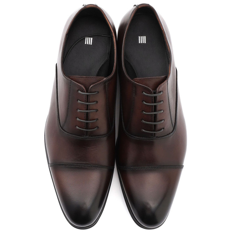 スーツセレクト 【BL】ストレートチップドレスシューズ/ブラウン/牛革/セメント製法 茶濃色