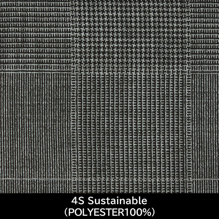 スーツセレクト 【日本製】【MEN'S】【パターンオーダー】【KSW】【春夏】スーツ/グレー×チェック/4S Sustainable (POLYESTER100%) グレー系(灰)