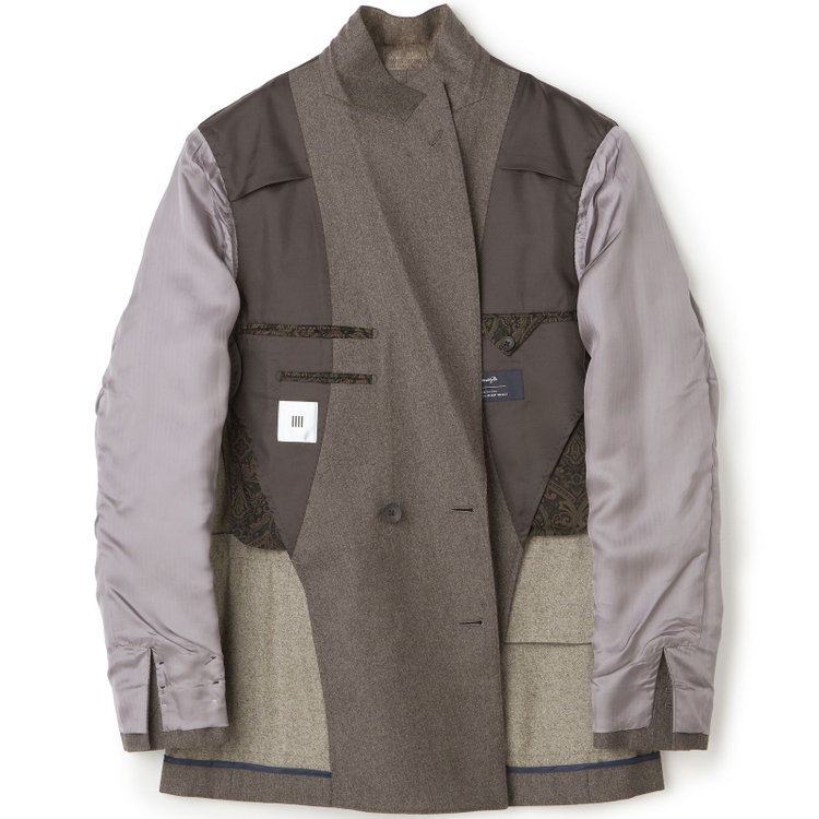 シルバーライン 【CLASSICO TAPERED】【秋冬】6釦2掛けダブルスーツ 2タック/ベージュ/MARZOTTO/※裾上げ必要 茶中間