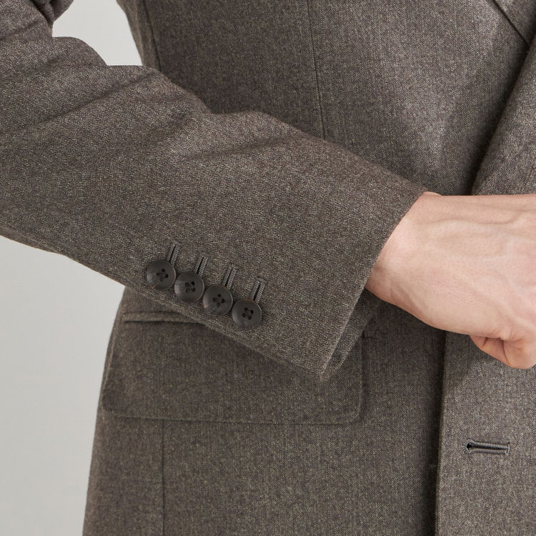 シルバーライン 【CLASSICO TAPERED】【秋冬】6釦2掛けダブルスーツ 2タック/ベージュ/MARZOTTO/※裾上げ必要 茶中間