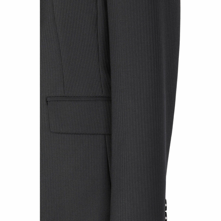 ブラックライン 【WEB限定/OUTLET】【SL】【年間】1釦シングル タイトスカート&パンツ2Wayスーツ/ブラック×シャドーストライプ/ウォッシャブル ブラック系(黒)