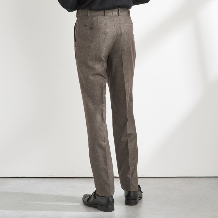 シルバーライン 【CLASSICO TAPERED】【秋冬】6釦2掛けダブルスーツ 2タック/ベージュ/MARZOTTO/※裾上げ必要 茶中間