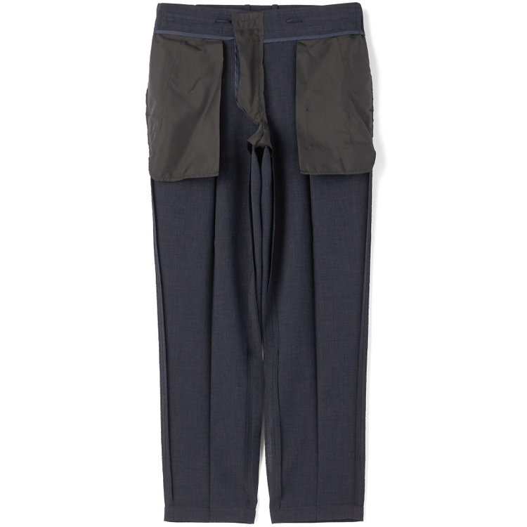 シルバーライン 【RBC】【春夏】3釦段返りシングルスーツ 2タック/ネイビー/ドローコード&ウエストシャーリング/※パンツ裾上げ済仕様 紺中間