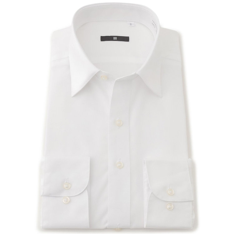 ブラックライン 【BLACK LINE】【形態安定】ワイドカラーワイシャツ/ホワイト 白