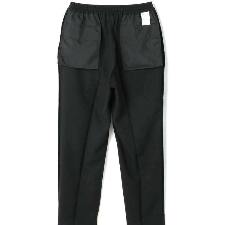 ブラックライン 【RBC】【春夏】オーバーサイズパンツ/ブラック/ウエストシャーリング/ドローコード/4S SUSTAINABILITY&ECOLOGY FABRIC/※裾上げ済仕様 黒