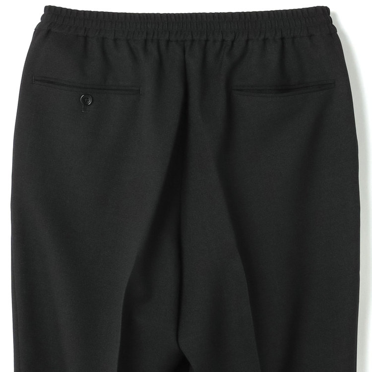 ブラックライン 【RBC】【春夏】オーバーサイズパンツ/ブラック/ウエストシャーリング/ドローコード/4S SUSTAINABILITY&ECOLOGY FABRIC/※裾上げ済仕様 黒
