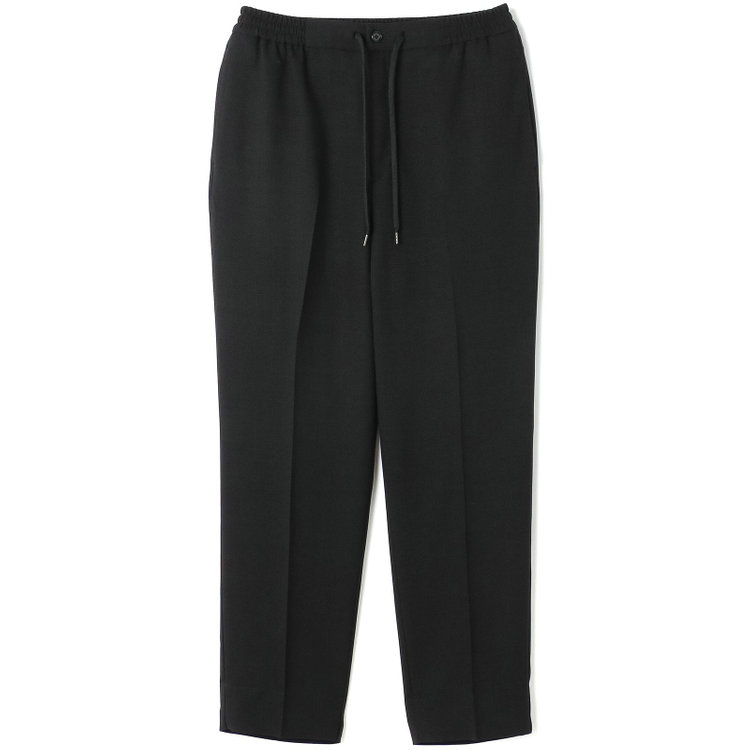 ブラックライン 【RBC】【春夏】オーバーサイズパンツ/ブラック/ウエストシャーリング/ドローコード/4S SUSTAINABILITY&ECOLOGY FABRIC/※裾上げ済仕様 黒