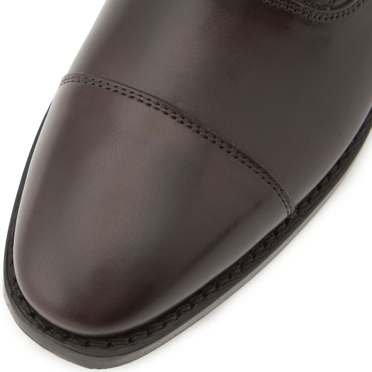 スーツセレクト 【発送在庫あり】ストレートチップドレスシューズ/ブラウン/牛革(カーフ)/グットイヤーウエルト製法 茶濃色