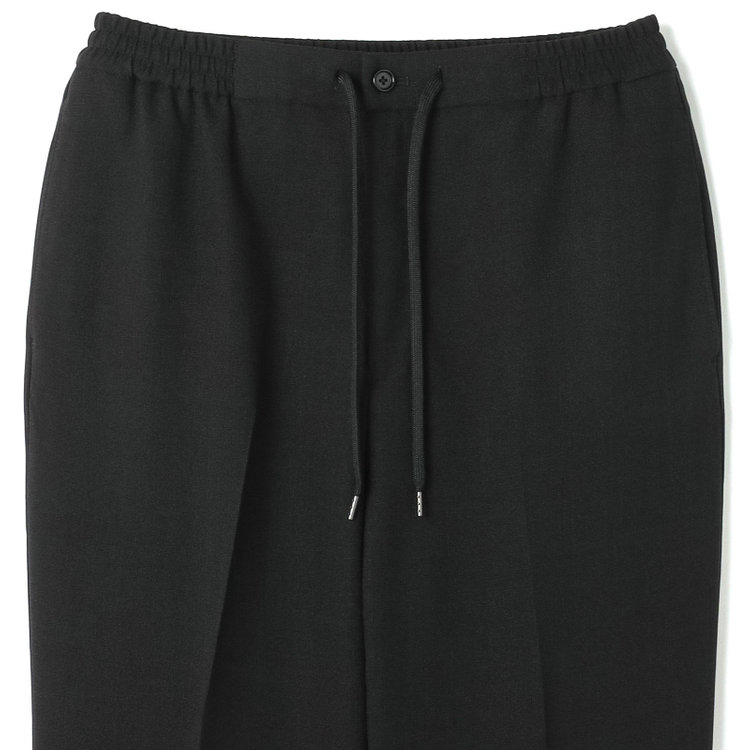 ブラックライン 【RBC】【春夏】オーバーサイズパンツ/ブラック/ウエストシャーリング/ドローコード/4S SUSTAINABILITY&ECOLOGY FABRIC/※裾上げ済仕様 黒