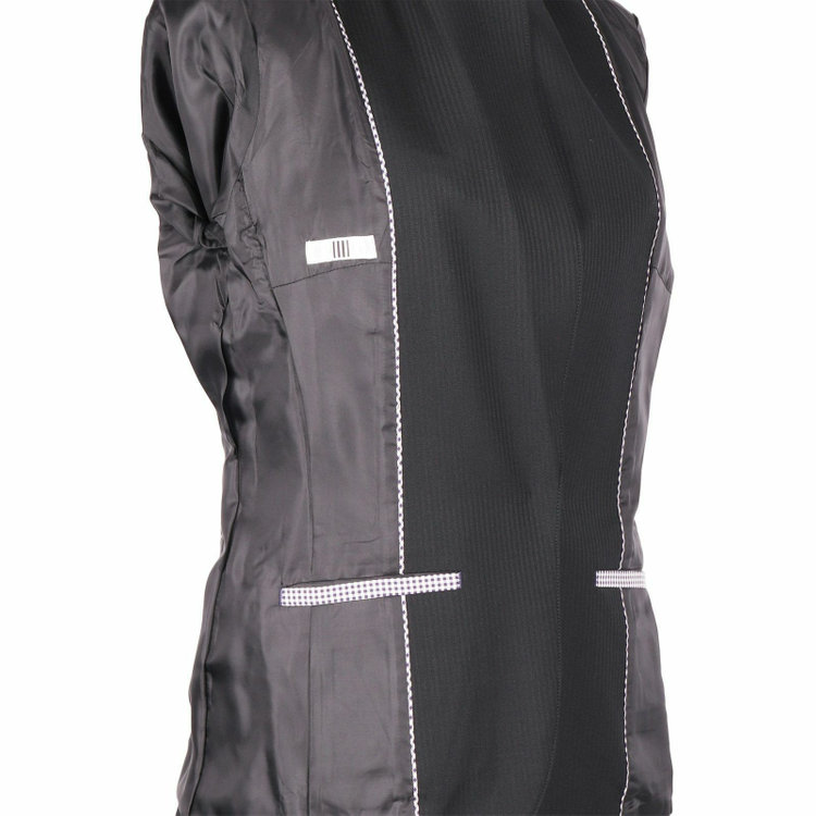 ブラックライン 【WEB限定/OUTLET】【SL】【年間】1釦シングル タイトスカート&パンツ2Wayスーツ/ブラック×シャドーストライプ/ウォッシャブル ブラック系(黒)