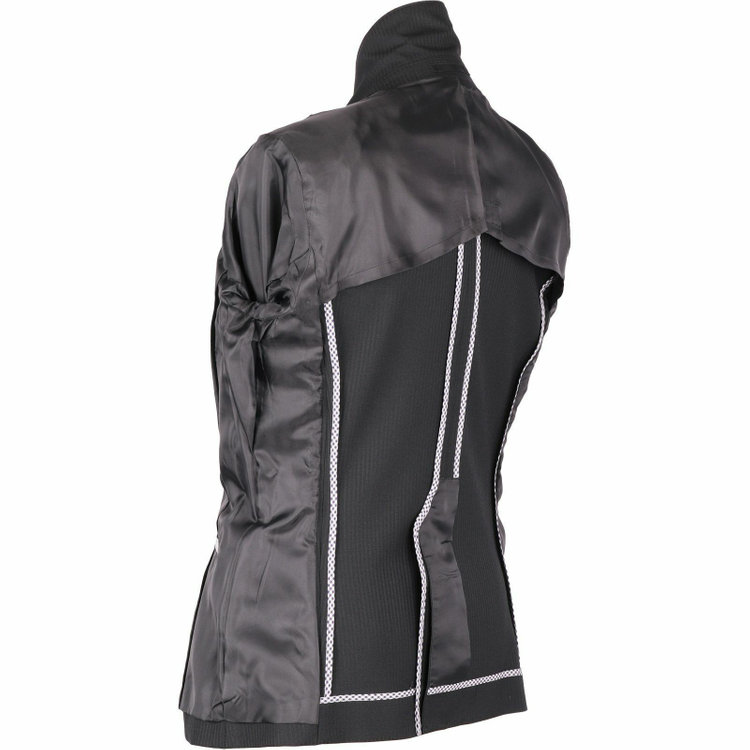 ブラックライン 【WEB限定/OUTLET】【SL】【年間】1釦シングル タイトスカート&パンツ2Wayスーツ/ブラック×シャドーストライプ/ウォッシャブル ブラック系(黒)