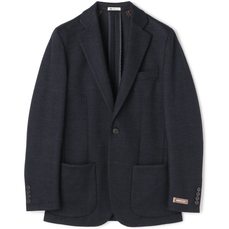 シルバーライン 【RBC】【秋冬】2釦ジャケット/ネイビー×グレンチェック/パッチポケット 紺中間