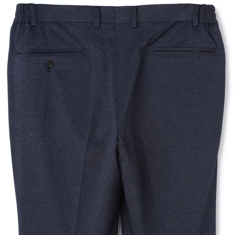 シルバーライン 【CLASSICO TAPERED】【春夏】1タックテーパードパンツ/ブラウン/ウエストシャーリング/4S SUSTAINABILITY&ECOLOGY FABRIC/※裾上げ必要 紺濃色