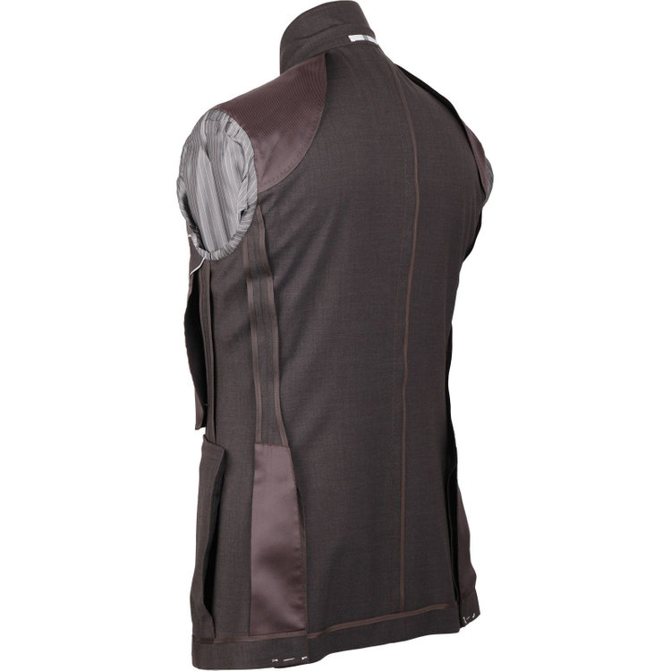 スーツセレクト 【発送在庫あり】【CLASSICO TAPERED】【年間】2釦シングルスーツ 1タック/ブラウン/NEW ZEALAND WOOL SUPER170'S ブラウン系(茶)