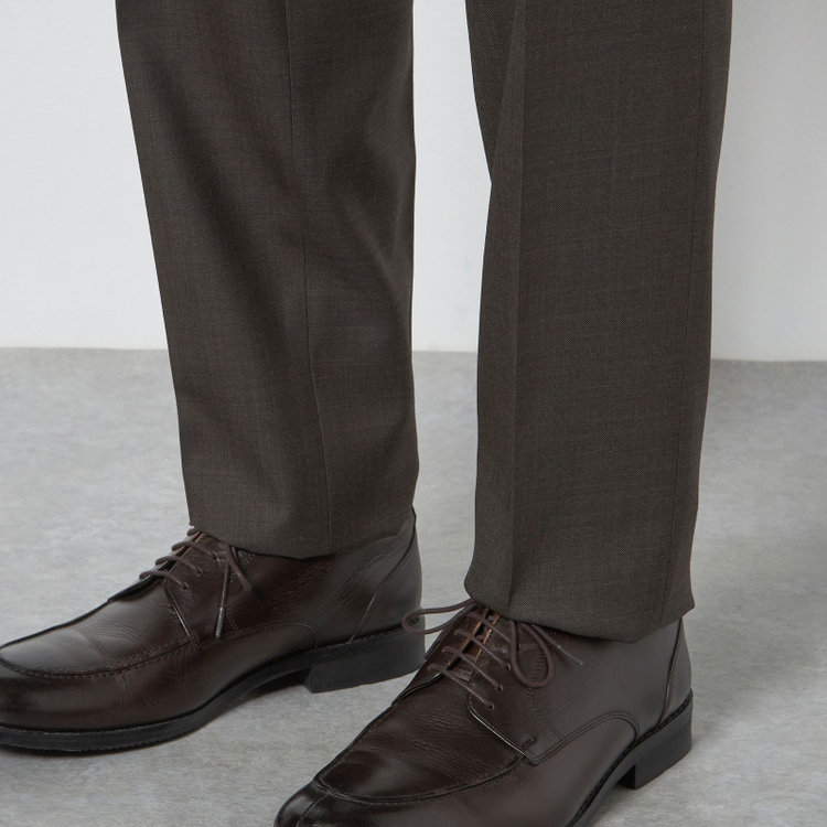 シルバーライン 【CLASSICO TAPERED】【春夏】1タックテーパードパンツ/ブラウン/ウエストムーブ/※裾上げ必要 茶中間