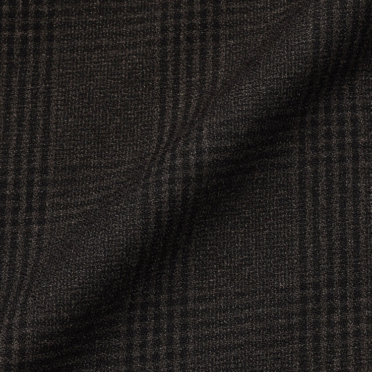 シルバーライン 【CLASSICO TAPERED】【秋冬】2釦シングルスリーピーススーツ 1タックテーパードパンツ/ブラウン×チェック/ウエストムーブ/4S SUSTAINABILITY&ECOLOGY FABRIC/※パンツ裾上げ済仕様 茶中間