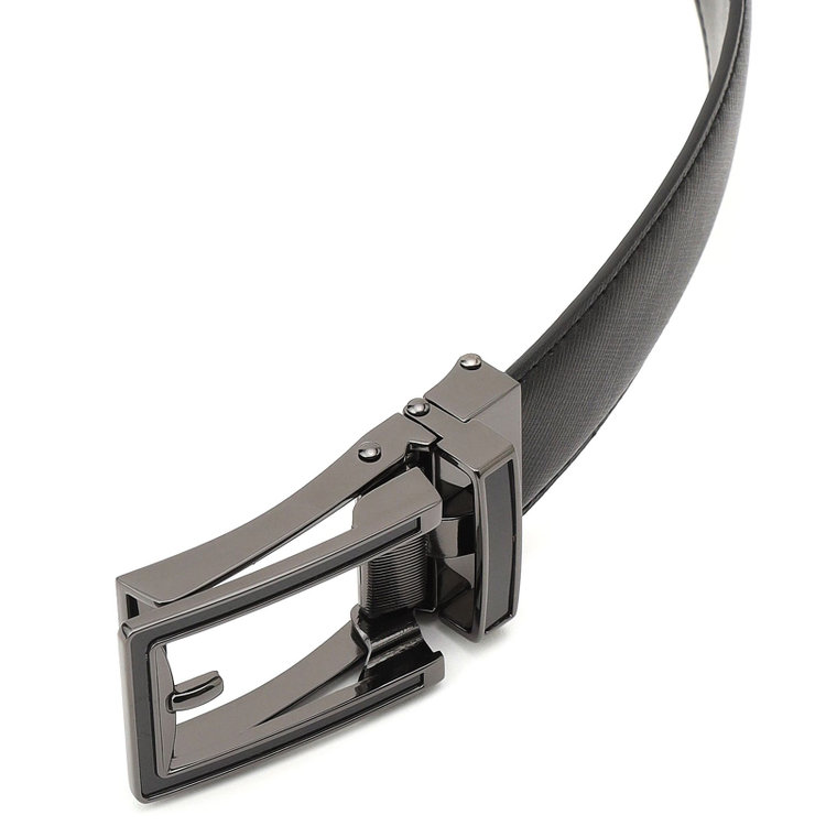 シルバーライン 【フリーアジャスト仕様/5mm間隔/32段階】バックルベルト 2.9cm幅/ブラック(ウエスト94cmまで対応) 黒