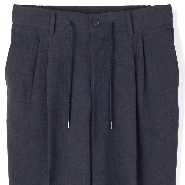 シルバーライン 【RBC】【春夏】3釦段返りシングルスーツ 2タック/ネイビー/ドローコード&ウエストシャーリング/※パンツ裾上げ済仕様 紺中間