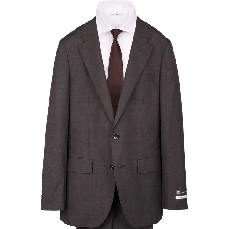 スーツセレクト 【発送在庫あり】【CLASSICO TAPERED】【年間】2釦シングルスーツ 1タック/ブラウン/NEW ZEALAND WOOL SUPER170'S ブラウン系(茶)