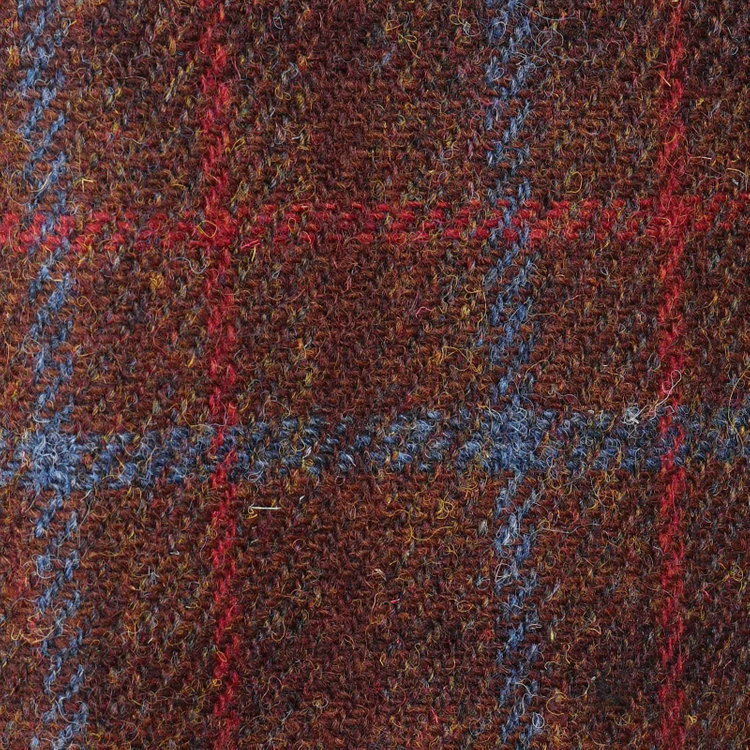 スーツセレクト 【WEB限定/OUTLET】【CLASSICO TAPERED】ウールステンカラーコート/ブラウン×チェック+ツイード/Harris Tweed hand woven in the outer hebrides of scotland ブラウン系(茶)