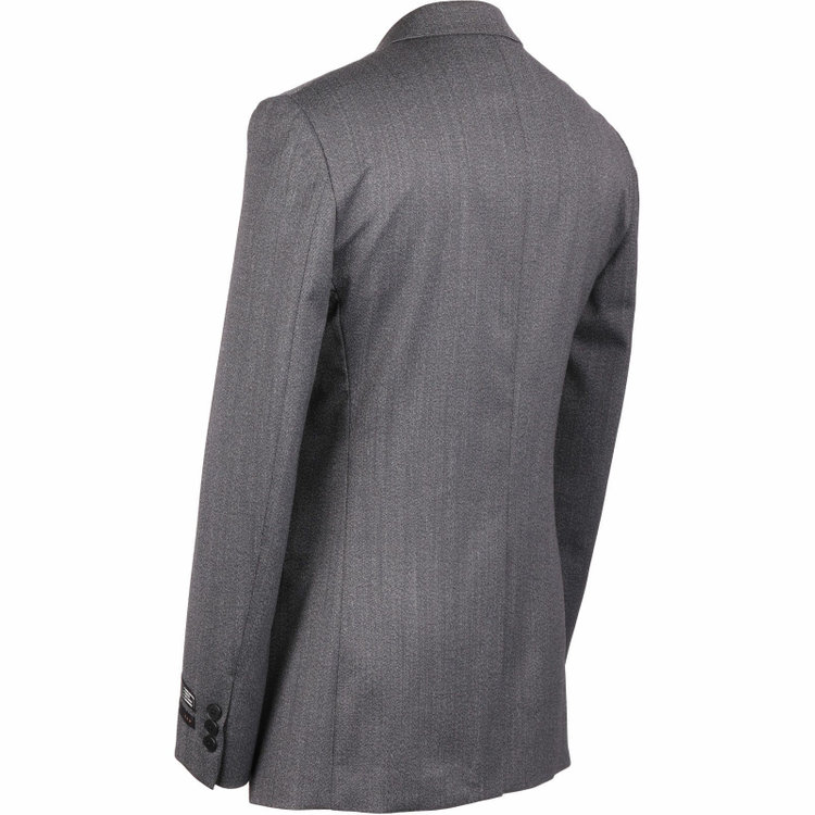 スーツセレクト 【発送在庫あり】【SLIM TAPERED_2】【秋冬】2釦シングルスリーピーススーツ 0タック/グレー/4S SUSTAINABILITY&ECOLOGY FABRIC/※パンツ裾上げ済仕様 グレー系(灰)