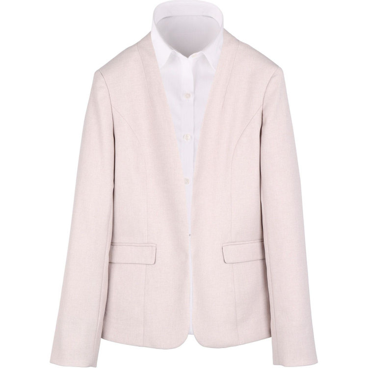 ブラックライン 【WEB限定/OUTLET】【SL】【年間】ノーカラージャケット/ベージュ/ウォッシャブル ベージュ系(薄茶)