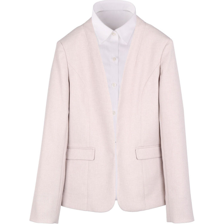 ブラックライン 【WEB限定/OUTLET】【SL】【年間】ノーカラージャケット/ベージュ/ウォッシャブル ベージュ系(薄茶)