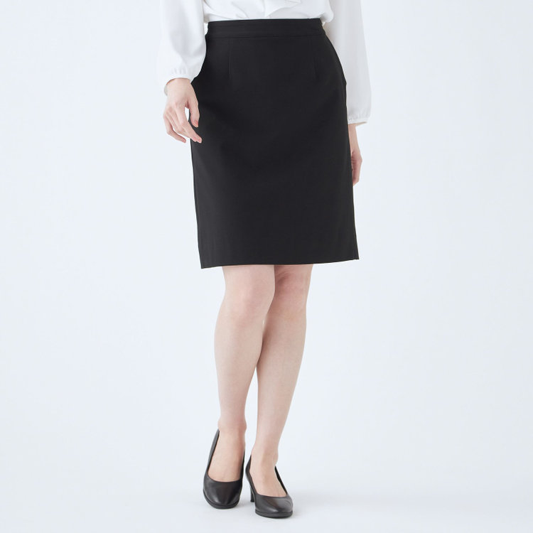 【就活.】【年間】【BL】タイトスカート/ブラック/ウォッシャブル＆ストレッチ