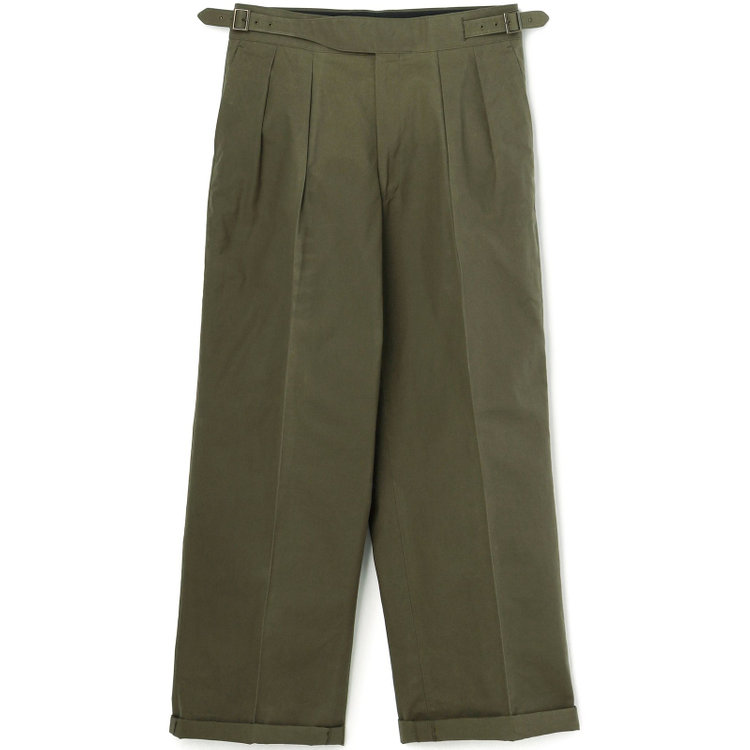 シルバーライン 【Take.it.easy】ワイドグルカパンツ/カーキ/British millerain cotton100%/※裾上げ必要 緑中間