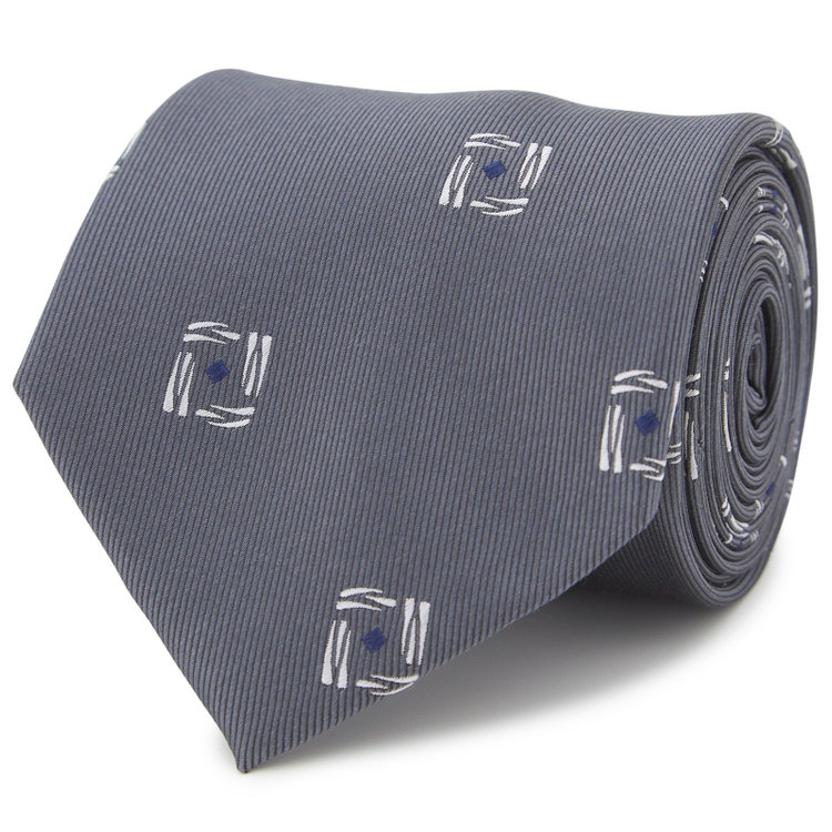 シルバーライン 【SILVER LINE】シルク小紋ネクタイ 8.0cm幅/グレー その他