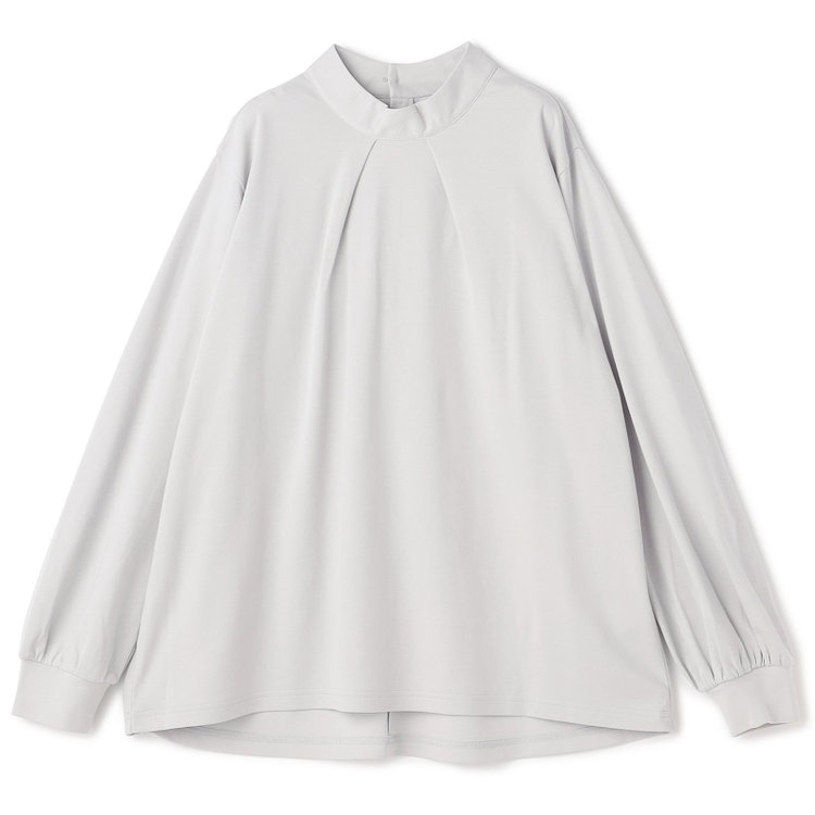 シルバーライン  【SL/長袖】モックネック/バルーン袖/グレー/「2WAYストレッチ」「ウォッシャブル可能」「汗じみ軽減」 グレー淡色