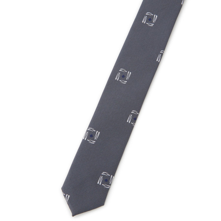 シルバーライン 【SILVER LINE】シルク小紋ネクタイ 8.0cm幅/グレー その他