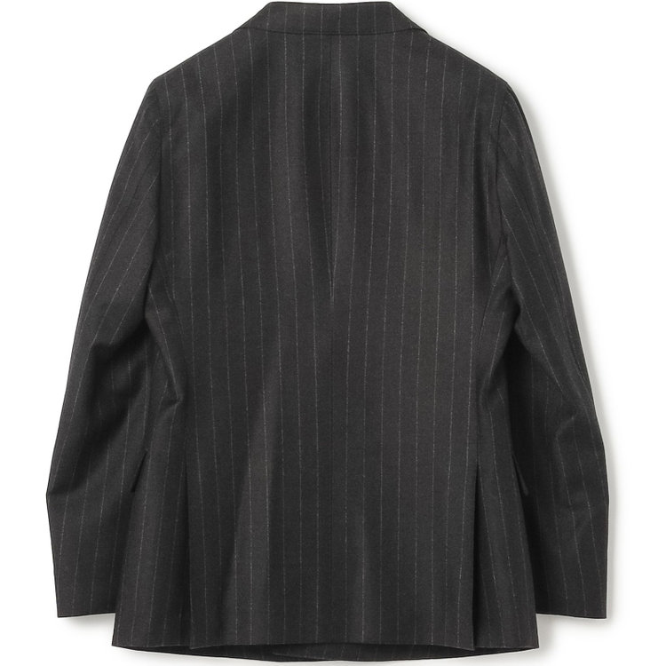 シルバーライン 【発送在庫あり】【CLASSICO TAPERED】【秋冬】6釦2掛けダブルスーツ 2タック/グレー×ストライプ/MARZOTTO/※裾上げ必要 グレー濃色