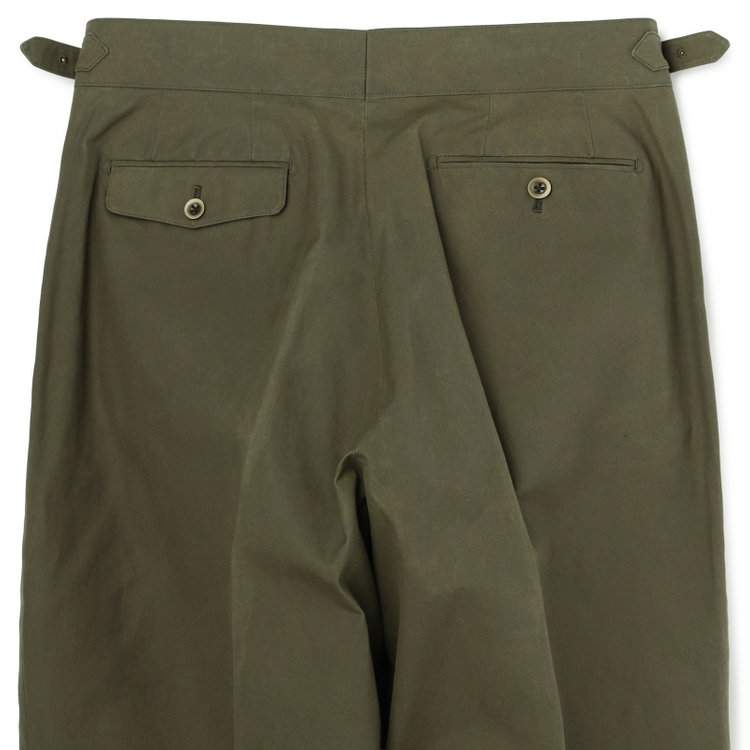 シルバーライン 【Take.it.easy】ワイドグルカパンツ/カーキ/British millerain cotton100%/※裾上げ必要 緑中間